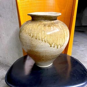 Monumental Studio Art Pottery Mid Century Style Cermic Vase Vessel
